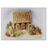 Happy Holidays Gingerbread House Cutting Board Schneidebrett (Vorderseite)