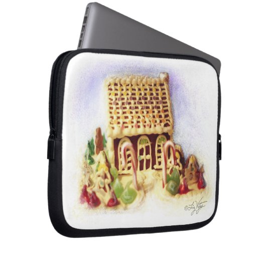 Happy Holidays Gingerbread House Electronics Bag Laptopschutzhülle (Vorne Rechts)