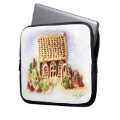 Happy Holidays Gingerbread House Electronics Bag Laptopschutzhülle (Vorderseite Links)