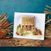 Happy Holidays Gingerbread House Plaque Fotoplatte (Seite)