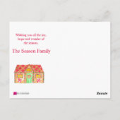 Happy Holidays Gingerbread house Postkarte (Rückseite)