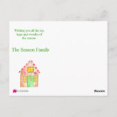 Happy Holidays Gingerbread house Postkarte (Rückseite)