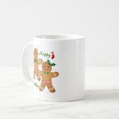 Happy Holidays Gingerbread Man Boy Girl Kaffeetasse (Vorderseite Links)