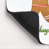 Happy Holidays Gingerbread Man Boy Girl Mousepad (Ecke)
