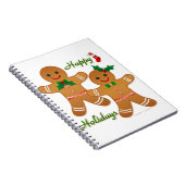 Happy Holidays Gingerbread Man Boy Girl Notizblock (Rechte Seite)