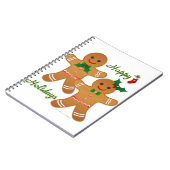 Happy Holidays Gingerbread Man Boy Girl Notizblock (Linke Seite)