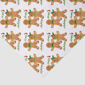 Happy Holidays Gingerbread Man Boy Girl Seidenpapier (Ausschnitt)