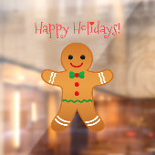 Happy Holidays - Gingerbread Man Fensteraufkleber (Blatt 2)