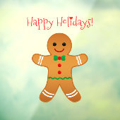 Happy Holidays - Gingerbread Man Fensteraufkleber (Blatt 3)