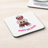 Happy Holidays Gingerbread Man Untersetzer (Linke Seite)