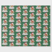 Happy Holidays Gingerbread Mann in Milch Geschenkpapier (Flach)