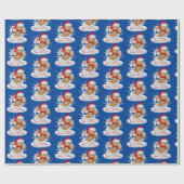 Happy Holidays Gingerbread Mann in Milch Geschenkpapier (Flach)