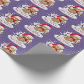 Happy Holidays Gingerbread Mann in Milch Geschenkpapier (Ecke)