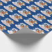 Happy Holidays Gingerbread Mann in Milch Geschenkpapier (Ecke)