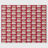 Happy Holidays Gingerbread Mann in Milch Geschenkpapier (Flach)