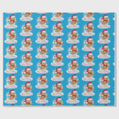 Happy Holidays Gingerbread Mann in Milch Geschenkpapier (Flach)