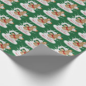 Happy Holidays Gingerbread Mann in Milch Geschenkpapier (Ecke)