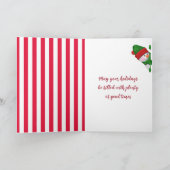 Happy Holidays Gingerbread Mann in Milch Karte (Innenseite)