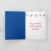 Happy Holidays Gingerbread Mann in Milch Karte (Innenseite)