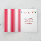 Happy Holidays Gingerbread Mann in Milch Karte (Innenseite)