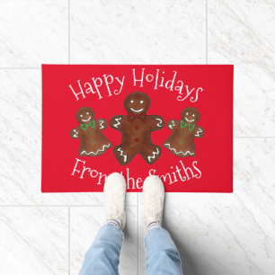 Happy Holidays Gingerbread Mann Weihnachtskekse Fußmatte