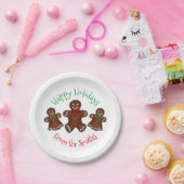 Happy Holidays Gingerbread Mann Weihnachtskekse Pappteller (Party)