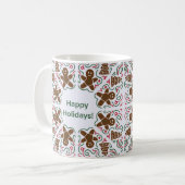Happy Holidays Gingerbread Tasse (Vorderseite Links)