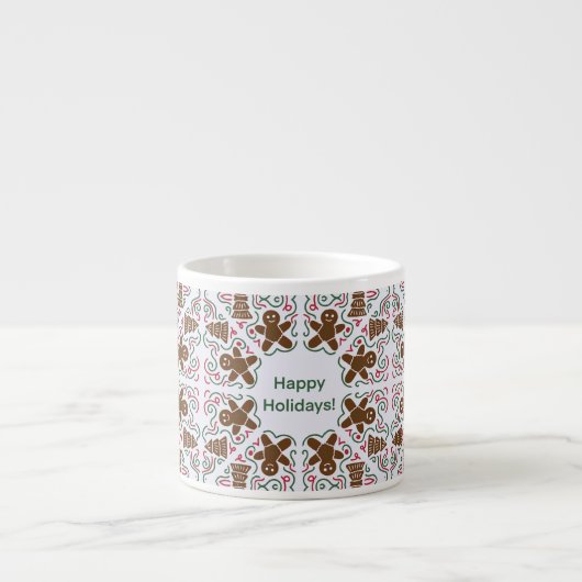 Happy Holidays Gingerbread Tasse (Vorderseite)