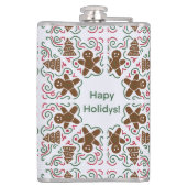 Happy Holidays Gingerbread Tasse Flachmann (Rückseite)