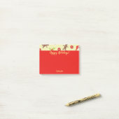 Happy Holidays Gingerbrot Cookie Man Post-it Klebezettel (Auf Schreibtisch)