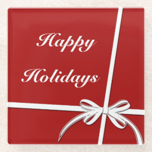 Happy Holidays Glasuntersetzer