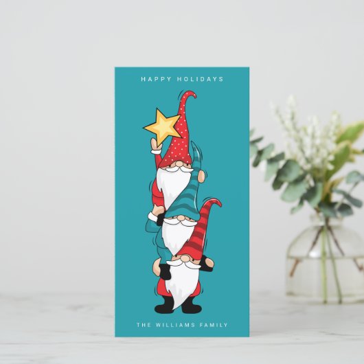 HAPPY HOLIDAYS Gnomes Decoration Baum (Stehend Vorderseite)