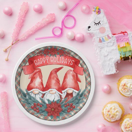 Happy Holidays Gnomes Paper Tellers Pappteller (Party)