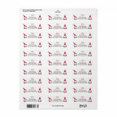 Happy Holidays Gnomes Return Address Label (Vorne)