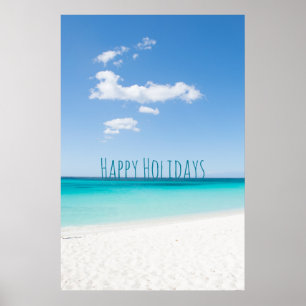 Happy Holidays go to beach Poster