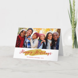 Happy Holidays Gold Foil Tree Christmas Foto Feiertagskarte