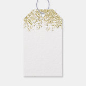 Happy Holidays Gold Glitzer Geschenkanhänger (Rückseite)