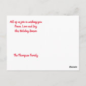 Happy Holidays Gold Glitzer Modernes Foto Name Postkarte (Rückseite)