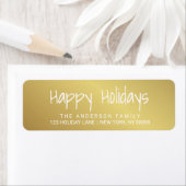 Happy Holidays Gold handdrucktes Buchstabenschild (Insitu)