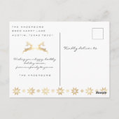 Happy Holidays Gold Hütte Foto Roter Park Postkarte (Rückseite)