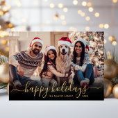 Happy Holidays Gold Script 2 Foto Weihnachten