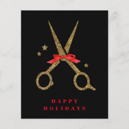 Happy Holidays - Golden Glitzer Hair Stylist Flyer