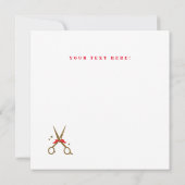 Happy Holidays - Golden Glitzer Hair Stylist-Karte Dankeskarte (Rückseite)