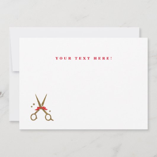 Happy Holidays - Golden Glitzer Hair Stylist-Karte Einladung (Rückseite)