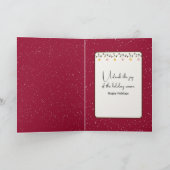 Happy Holidays Golden Retriever im Schnee Karte (Innenseite)