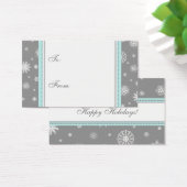 Happy Holidays Gray Snowflakes Gift Tags (Schreibtisch)