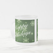 Happy Holidays Green Holiday Glass Tasse Set (Vorderseite Links)