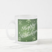 Happy Holidays Green Holiday Glass Tasse Set (Links)
