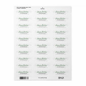 Happy Holidays Green Script Return Address Label (Vorne)