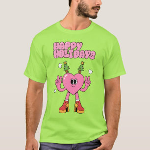 Happy Holidays - Groovy Heart of the Season T-Shirt